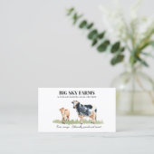 Carte De Visite Aquarelle de la ferme d'élevage de vaches (Debout devant)