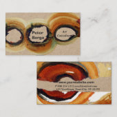 Carte De Visite Aquarelle de la Terre rouille    Artistes abstrait (Devant / Derrière)