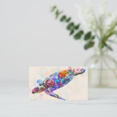 Carte De Visite Aquarelle de la tortue de mer d'Hawaï (Debout devant)