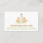 Carte De Visite Aquarelle de lait Floral (Devant)