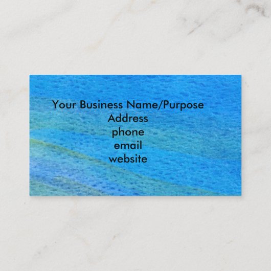 Carte De Visite Aquarelle de libellule bleue créative (Dos)