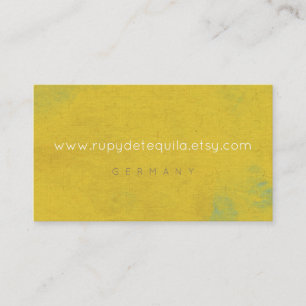 Carte De Visite Aquarelle de lin art Peinture jaune colorée