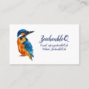Carte De Visite Aquarelle de Little Kingfisher