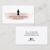 Carte De Visite Aquarelle de logo de graine de stylo d'auteur de (Devant / Derrière)