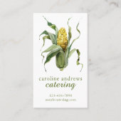 Carte De Visite Aquarelle de maïs biologique (Devant)