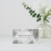 Carte De Visite Aquarelle de maquillage gris (Debout devant)