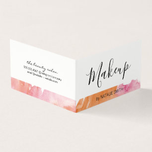 Carte De Visite Aquarelle de maquillage tendance
