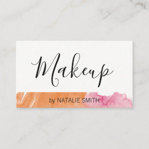 Carte De Visite Aquarelle de maquillage tendance