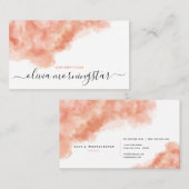 Carte De Visite Aquarelle de melon de pêche appliquée (Devant / Derrière)