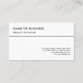 Carte De Visite Aquarelle de mer calme (Dos)