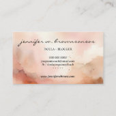 Carte De Visite Aquarelle de naissance Doula Bébé enceinte nouveau (Dos)