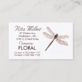 Carte De Visite aquarelle de nénuphar (Devant)