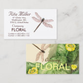 Carte De Visite aquarelle de nénuphar (Devant / Derrière)