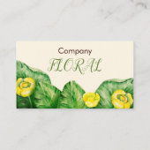 Carte De Visite aquarelle de nénuphar jaune (Dos)