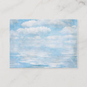 Carte De Visite Aquarelle de nuages de blanc de bleu de ciel et (Dos)