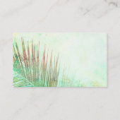 Carte De Visite aquarelle de palmier tropical design nature art (Dos)