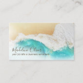 Carte De Visite Aquarelle de plage côtière moderne professionnelle (Devant)