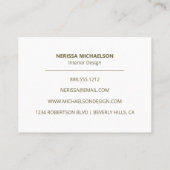 Carte De Visite Aquarelle de plage tropicale Hibiscus Fleur & Palm (Dos)