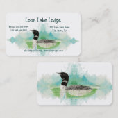 Carte De Visite Aquarelle de plongée, Wilderness Bird Business (Devant / Derrière)