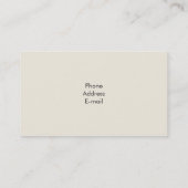 Carte De Visite Aquarelle de plume (Dos)