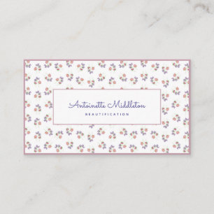 Carte De Visite Aquarelle de pois doux rose Vintage sur mesure