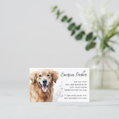 Carte De Visite Aquarelle de récupération d'or (Debout devant)