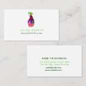 Carte De Visite Aquarelle de service de nettoyage de bouteilles de (Devant / Derrière)