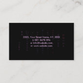 Carte De Visite Aquarelle de symbole et de préceptes de Reiki (Dos)