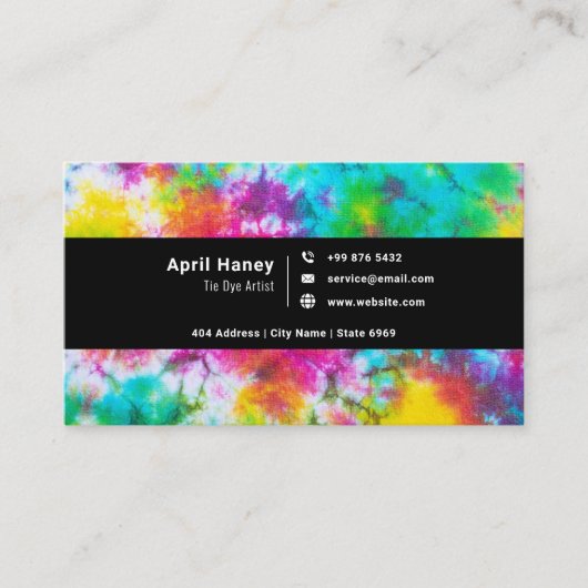 Carte De Visite Aquarelle de teinture de lacet (Devant)