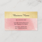 Carte De Visite Aquarelle décorée d'un monogramme professionnelle (Dos)