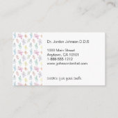 Carte De Visite Aquarelle Dents Pratique dentaire (Dos)