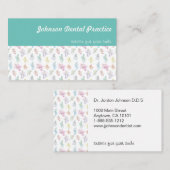 Carte De Visite Aquarelle Dents Pratique dentaire (Devant / Derrière)