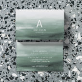 Carte De Visite Aquarelle des pins neigeux |