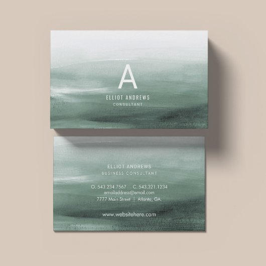 Carte De Visite Aquarelle des pins neigeux |