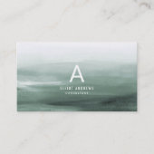 Carte De Visite Aquarelle des pins neigeux | (Devant)