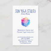 Carte De Visite *~* Aquarelle des yeux sacrés Hamsa Yoga à la main (Dos)