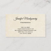 Carte De Visite Aquarelle Désert Cactus et Montagnes (Dos)