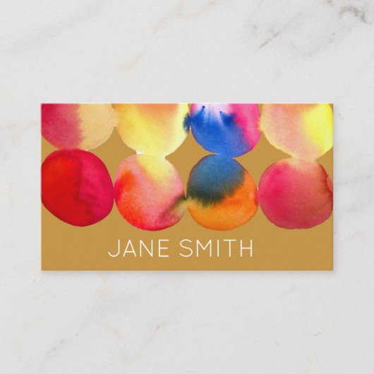 Carte De Visite Aquarelle design moderne stylisée industrie créati (Devant)