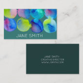 Carte De Visite Aquarelle design moderne stylisée industrie créati (Devant / Derrière)