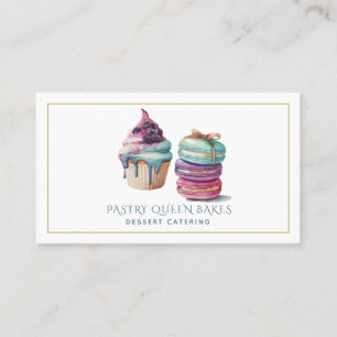 Carte De Visite Aquarelle Desserts Boulangerie Baker Dessert Resta