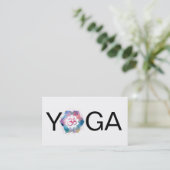 Carte De Visite Aquarelle d'instructeur de professeur de yoga de (Debout devant)
