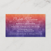 Carte De Visite Aquarelle d'Ombre d'arc-en-ciel (Dos)