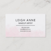 Carte De Visite Aquarelle d'or rose moderne Monogramme Géométrique (Dos)