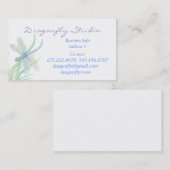 Carte De Visite Aquarelle douce personnalisée Basique de libellule (Devant / Derrière)