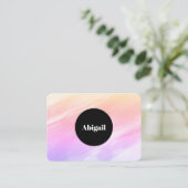 Carte De Visite Aquarelle d'Ovale moderne (Debout devant)