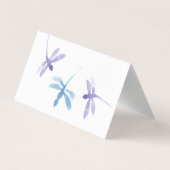 Carte De Visite Aquarelle Dragonfly Compagnie peinte à la main (Dos)
