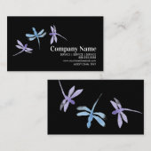 Carte De Visite Aquarelle Dragonfly Compagnie peinte à la main (Devant / Derrière)