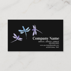 Carte De Visite Aquarelle Dragonfly Compagnie peinte à la main