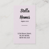 Carte De Visite Aquarelle Dream Catcher Plumes sauvages (Dos)