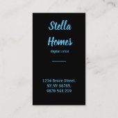 Carte De Visite Aquarelle Dream Catcher Plumes sauvages (Dos)